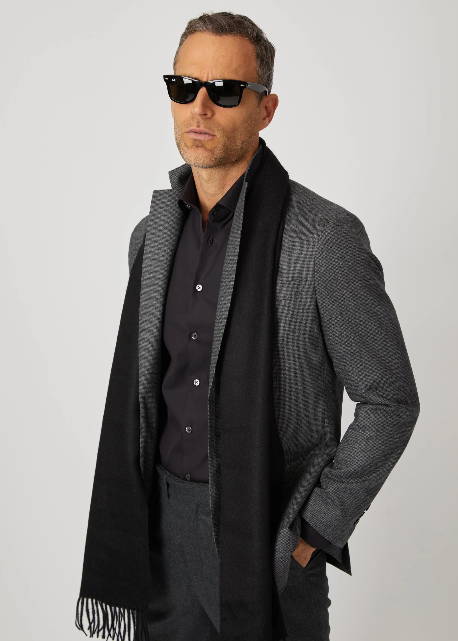 Alpaca Scarf, Deep Black - Image 3