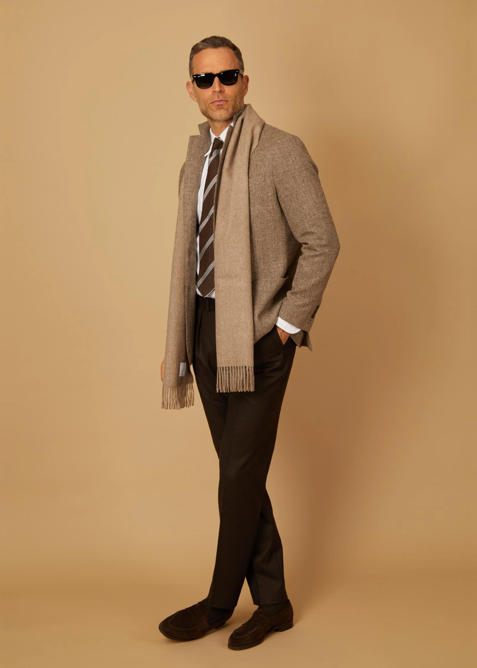 Alpaca Scarf, Light Camel - Image 3