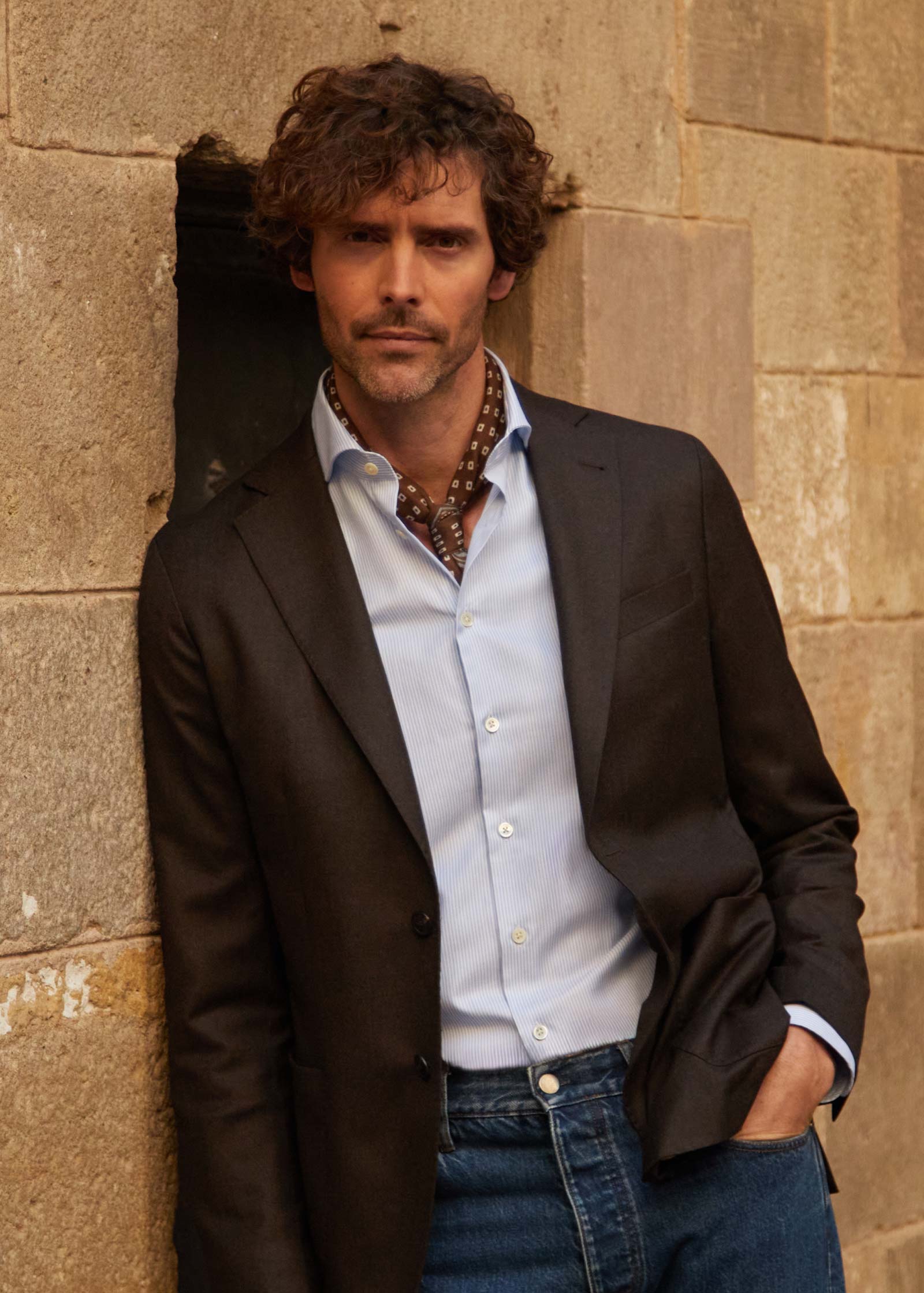 Brown Flower Artisan Cube Bandana - Image 6