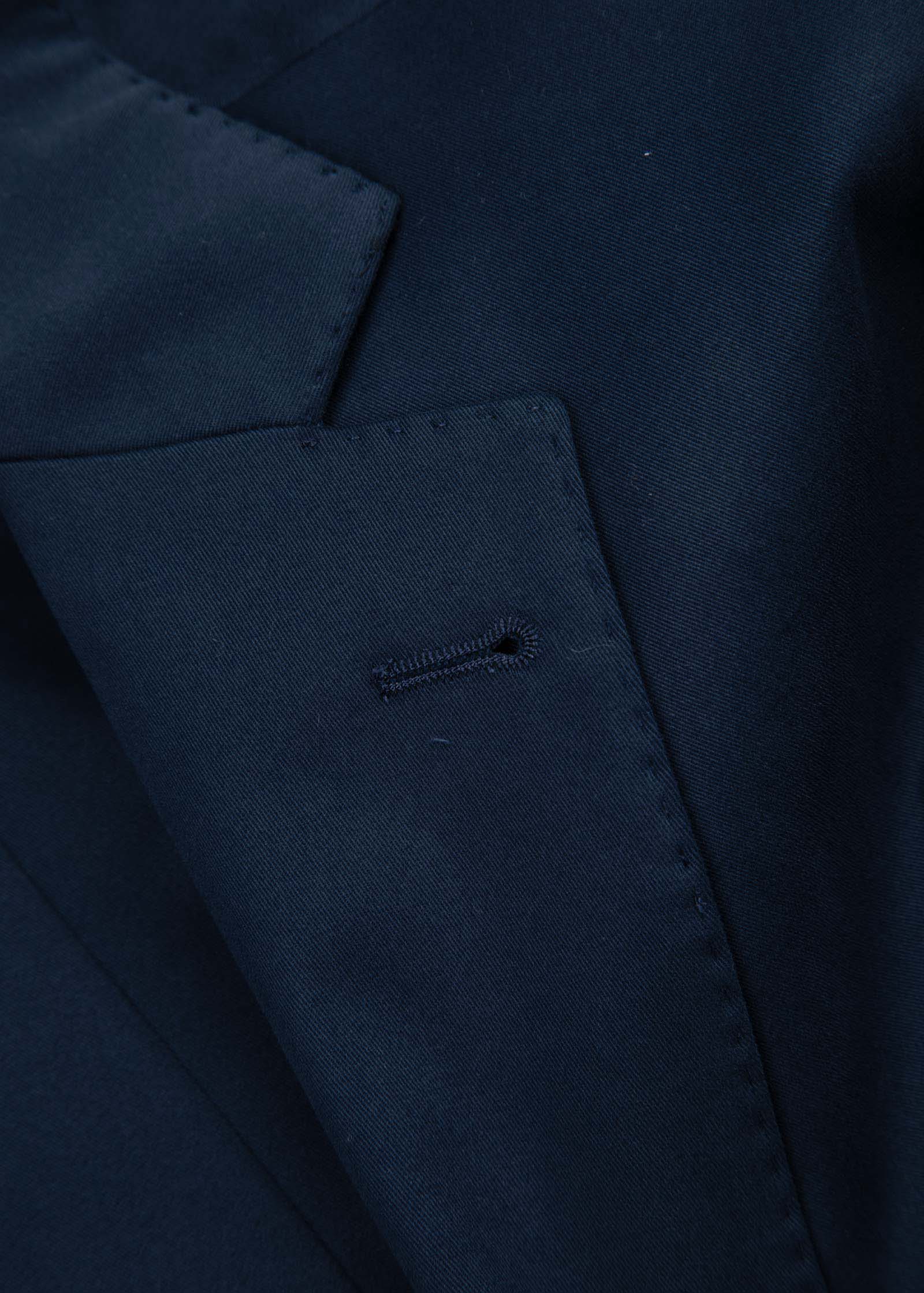 Brushed Cotton Blazer, Unstructured, Navy - Image 5