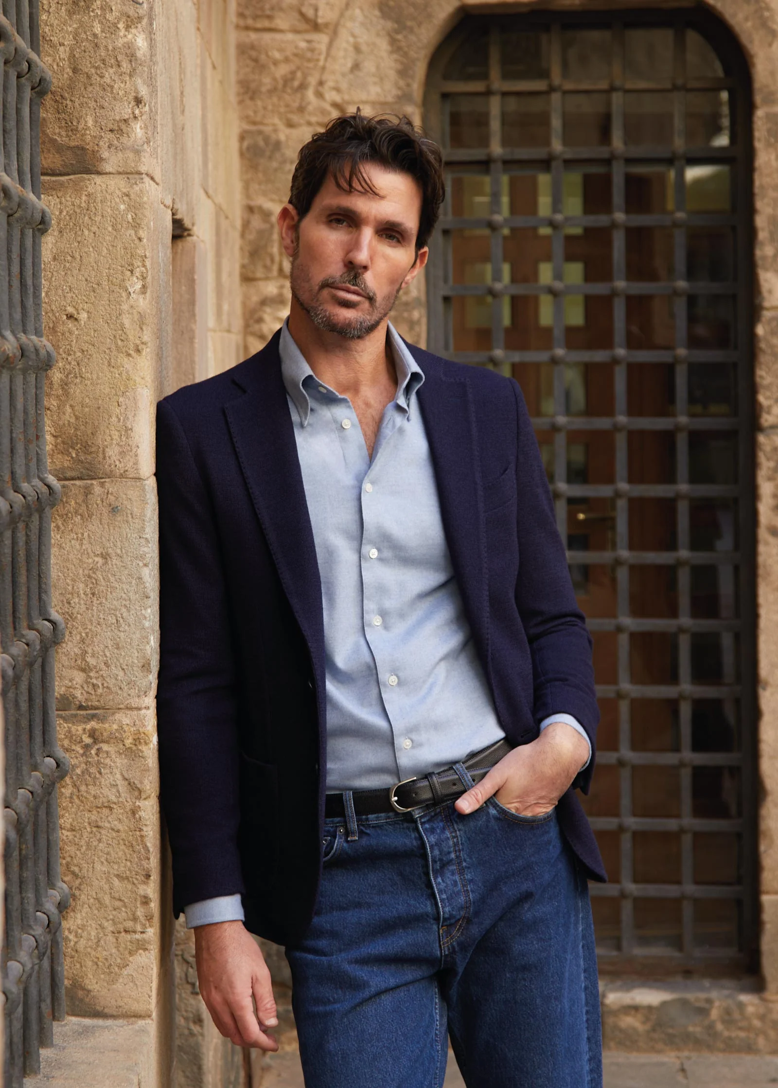 Cashmere-Cotton Shirt, Light Blue - Image 3