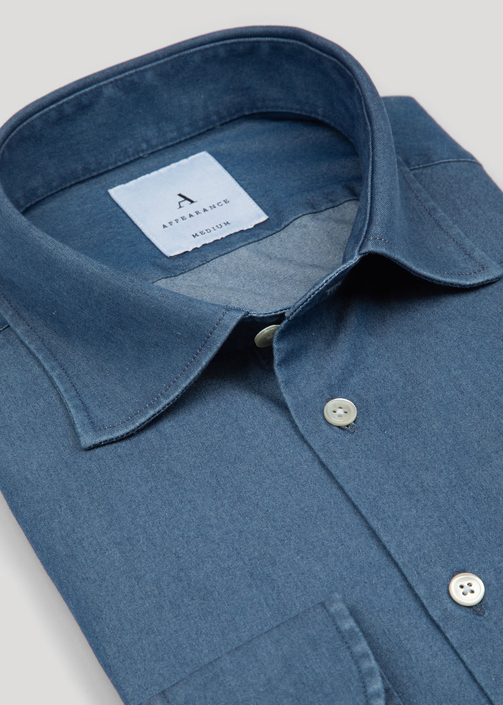 Denim Shirt, Mid Blue - Image 6