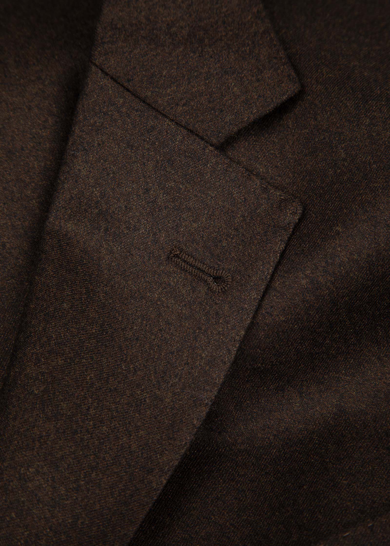 Flannel Blazer, Unstructured, Dark Brown - Image 8