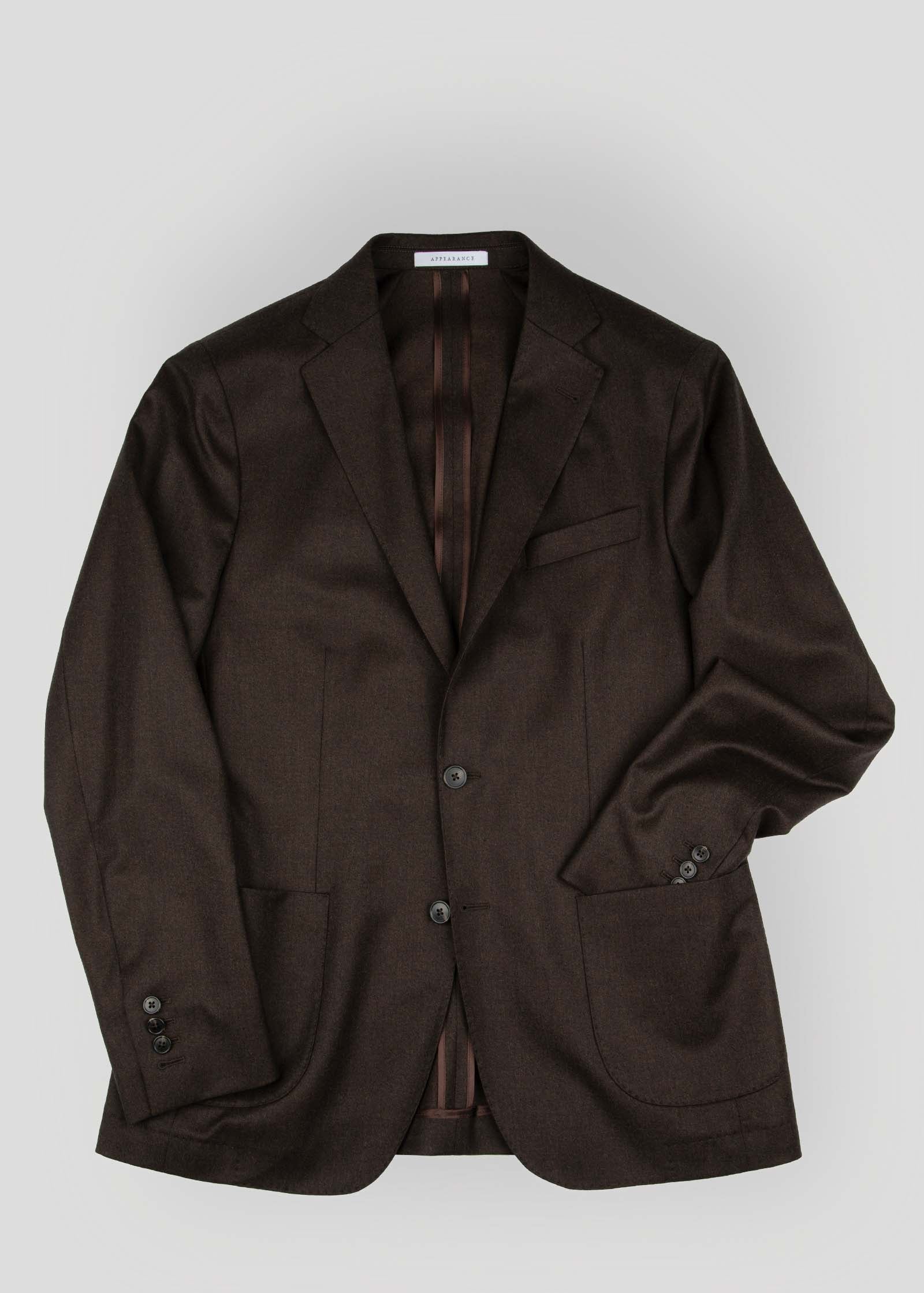 Flannel Blazer, Unstructured, Dark Brown - Image 9