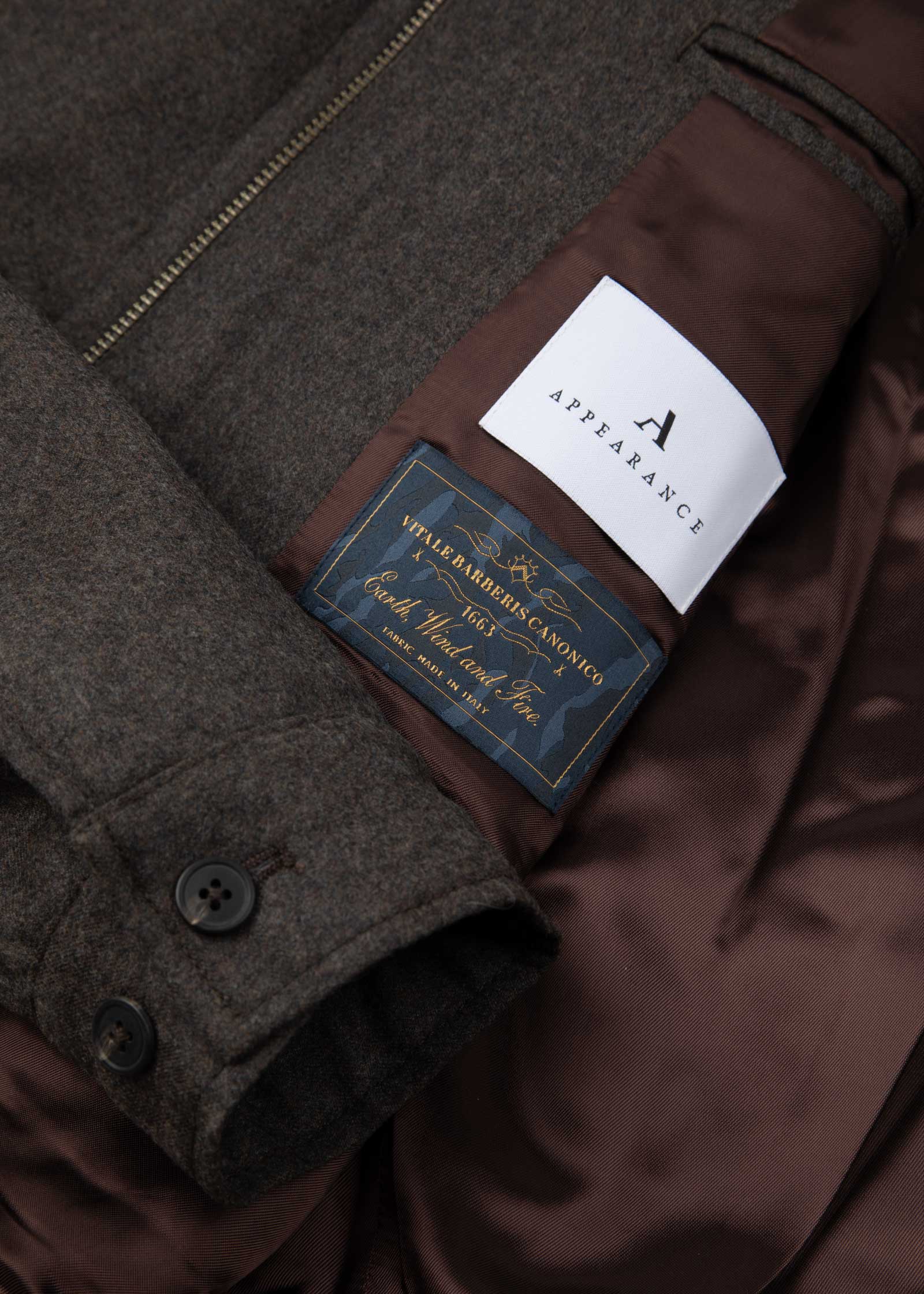 Flannel Blouson Jacket, Dark Brown - Image 7