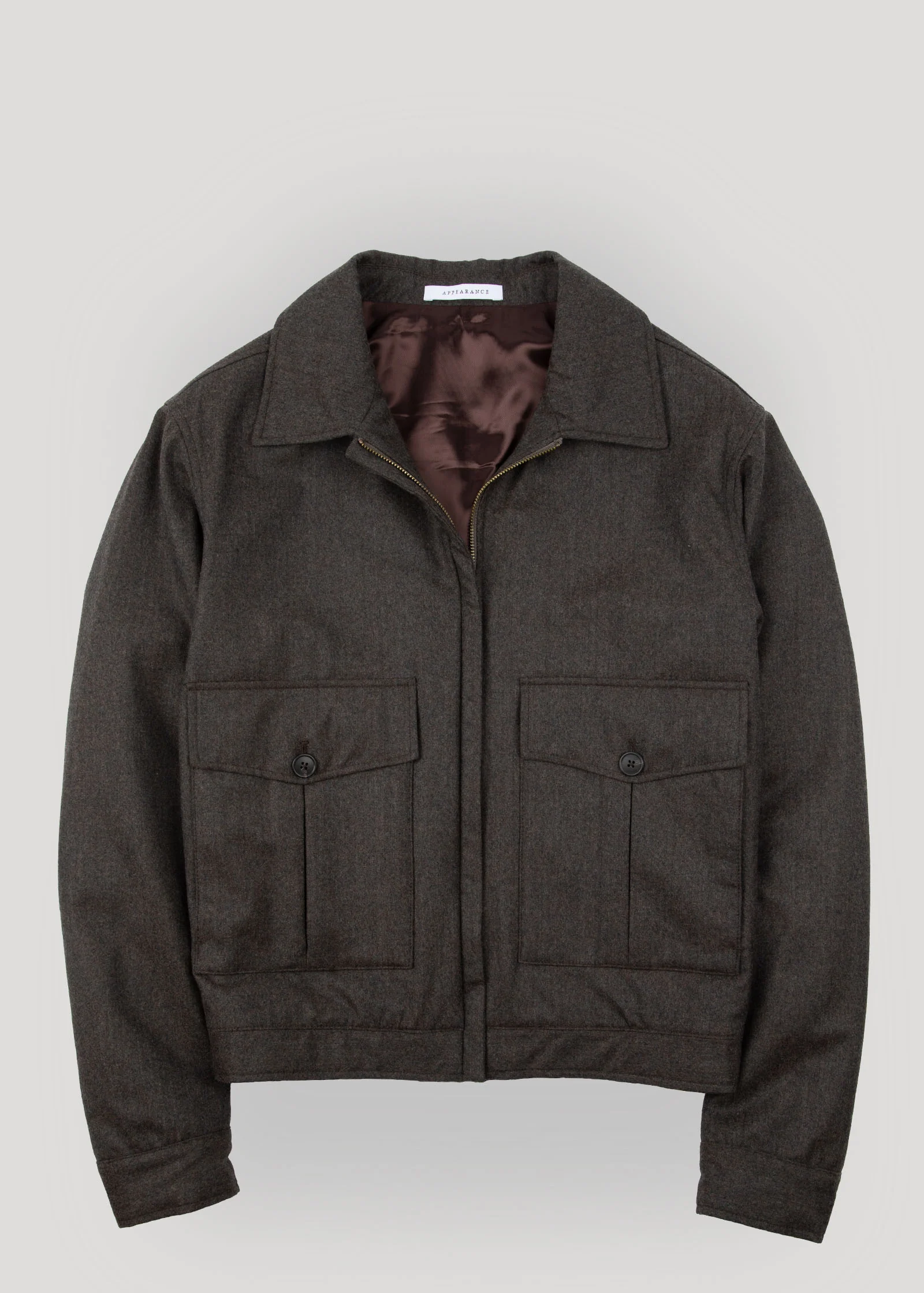 Flannel Blouson Jacket, Dark Brown - Image 9