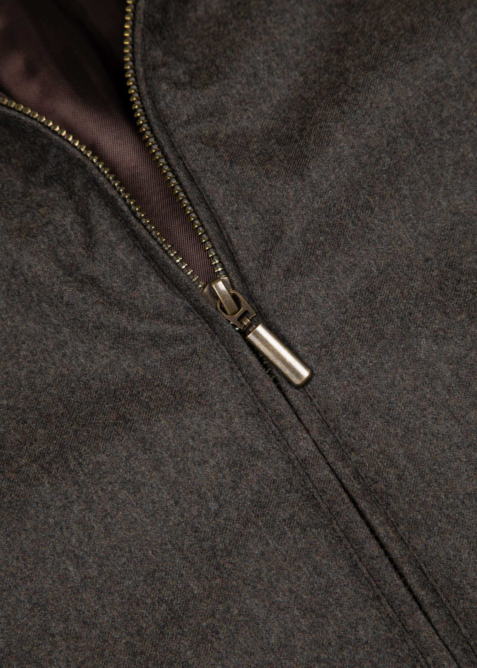 Flannel Blouson Vest 2.0, Dark Brown - Image 10