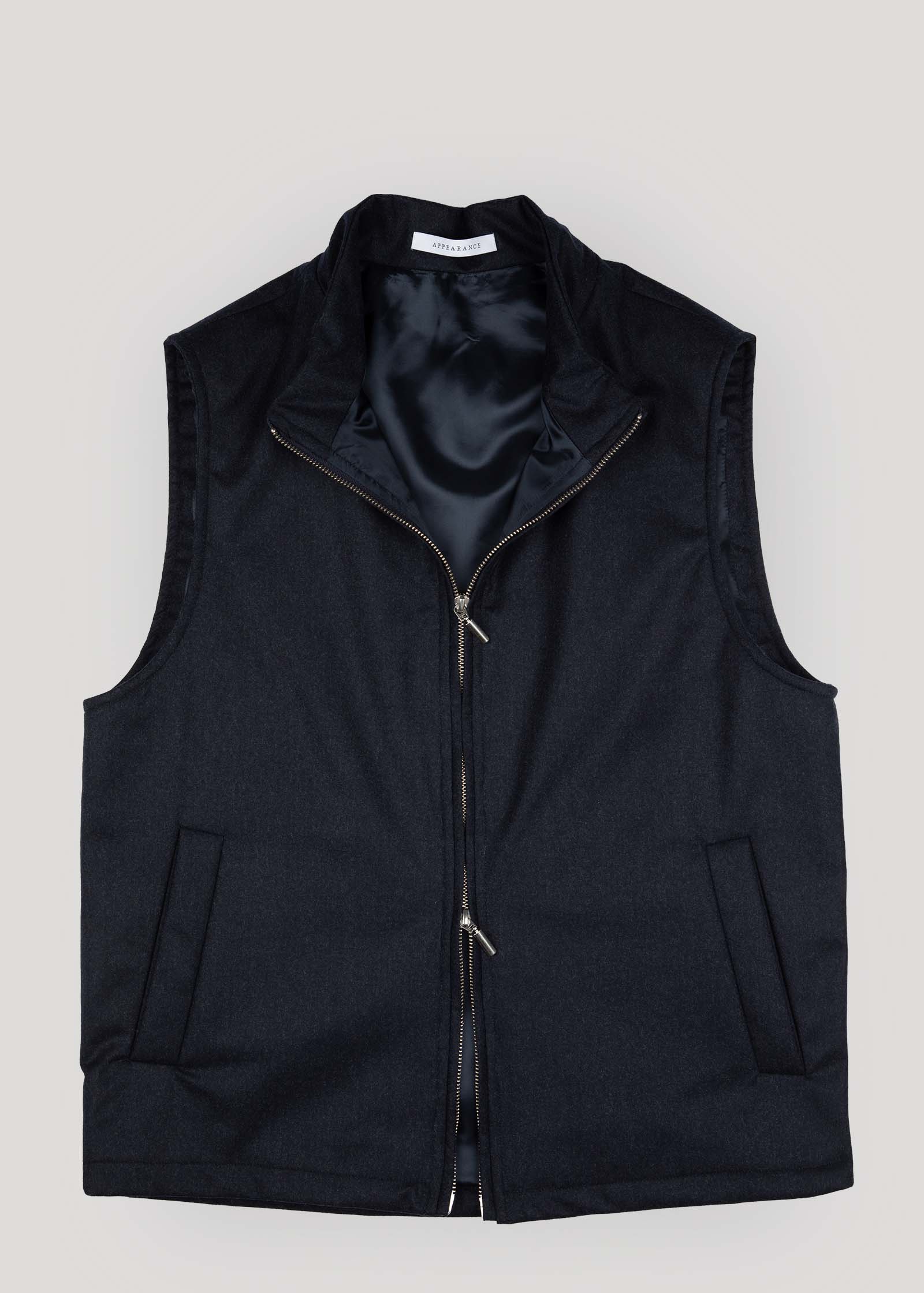 Flannel Blouson Vest 2.0, Navy - Image 7