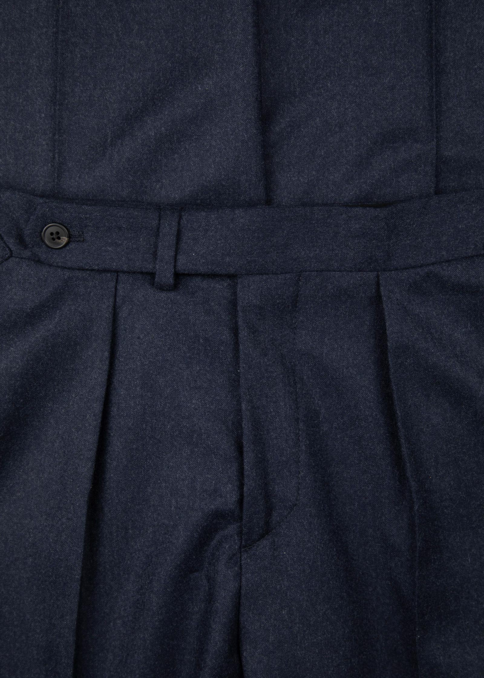 Flannel Trouser, Pleated, Navy - Image 10