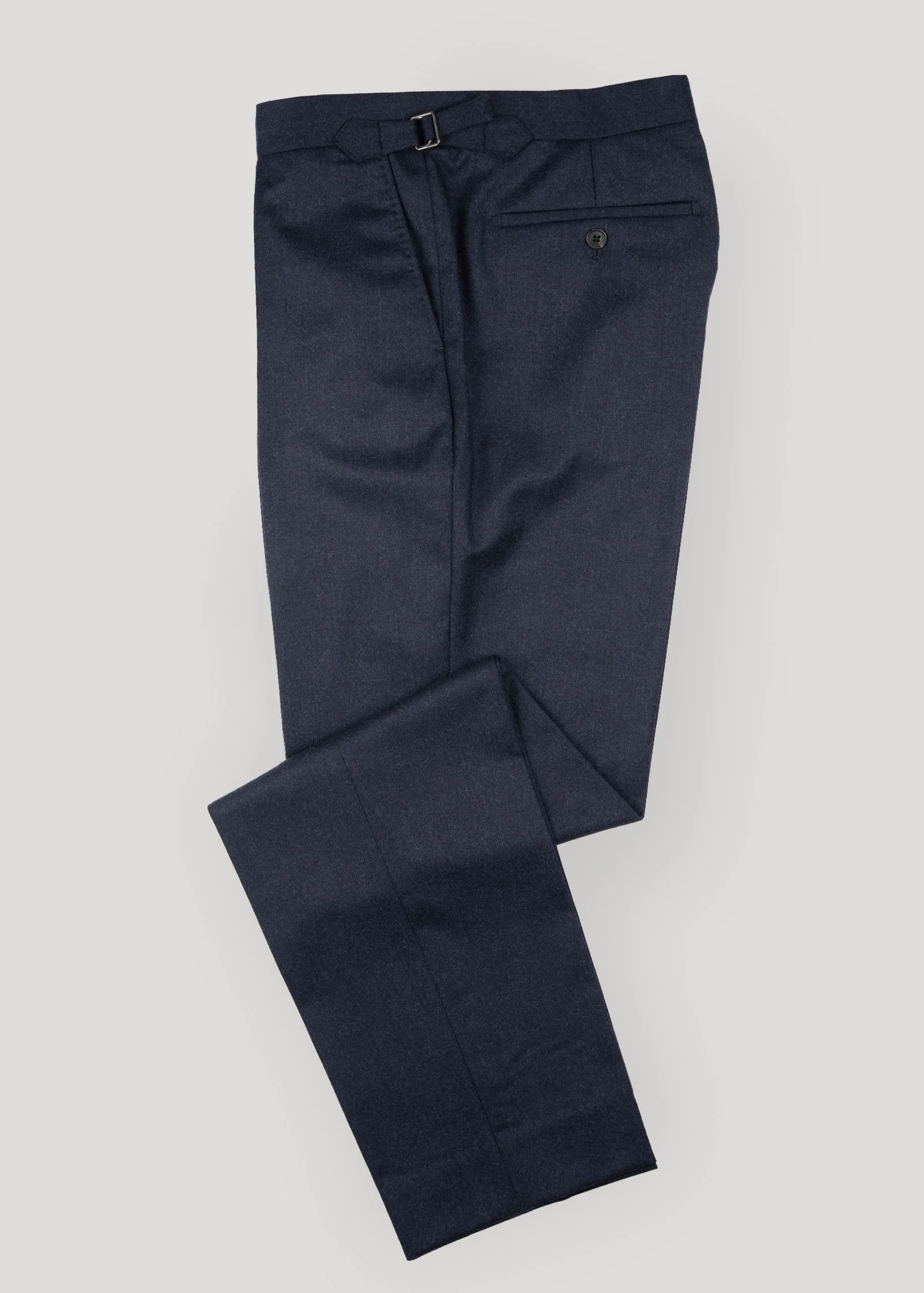 Flannel Trouser, Pleated, Navy - Image 5