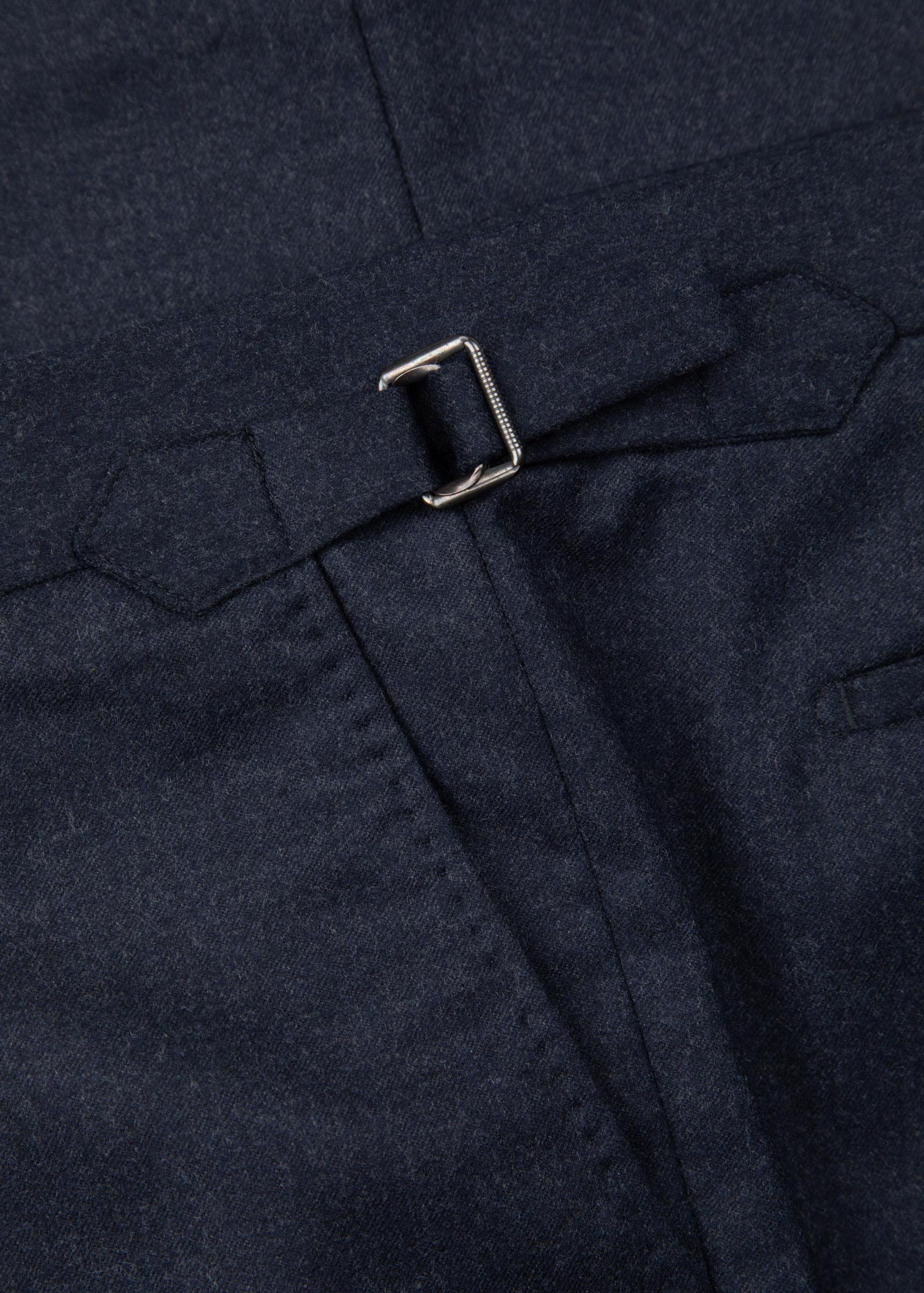 Flannel Trouser, Pleated, Navy - Image 6