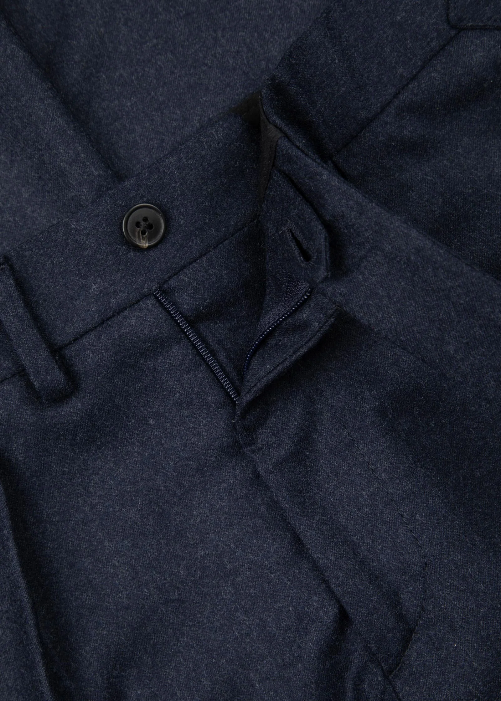 Flannel Trouser, Pleated, Navy - Image 7