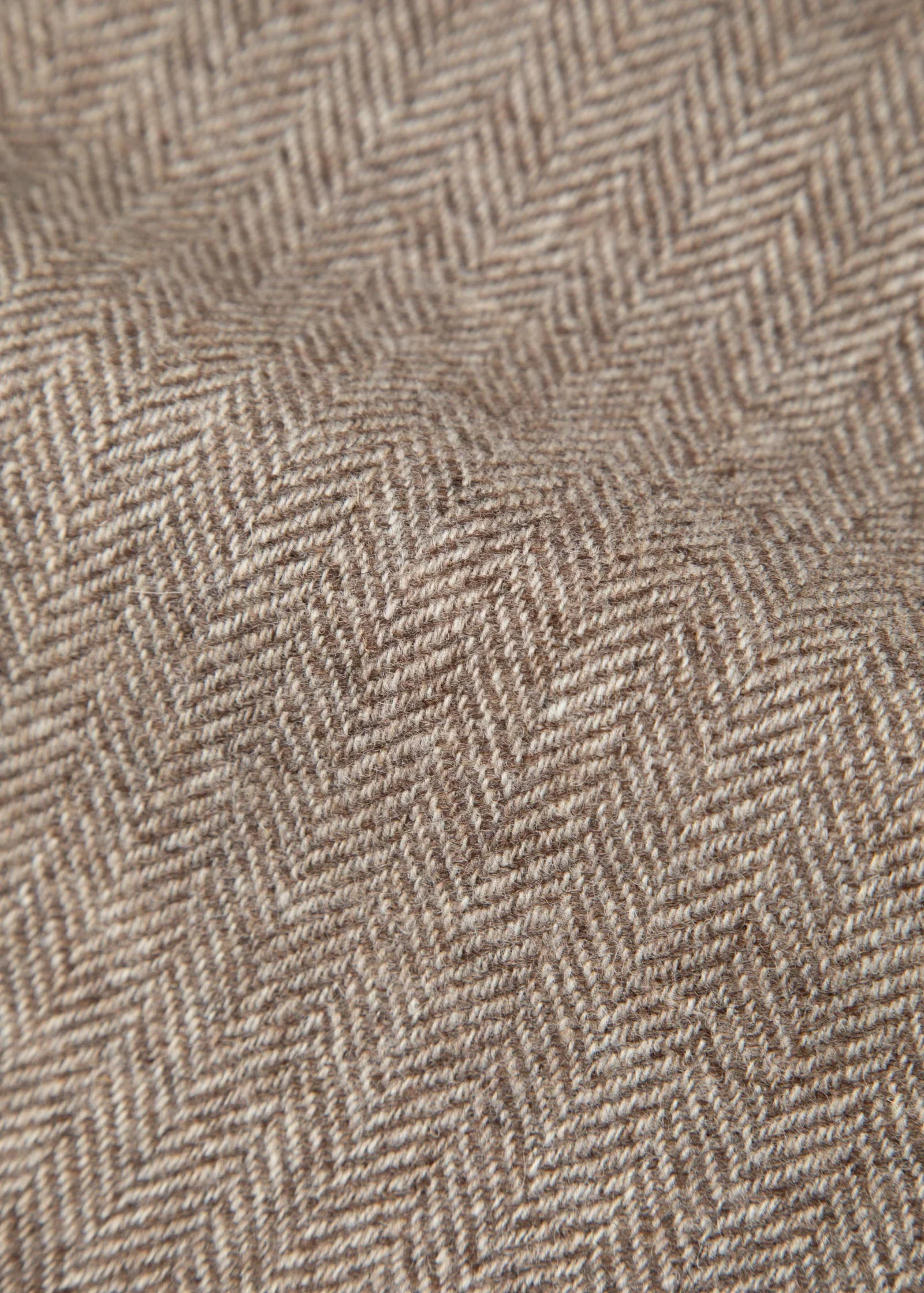 Herringbone Tweed Blazer, Unstructured, Light Brown - Image 10