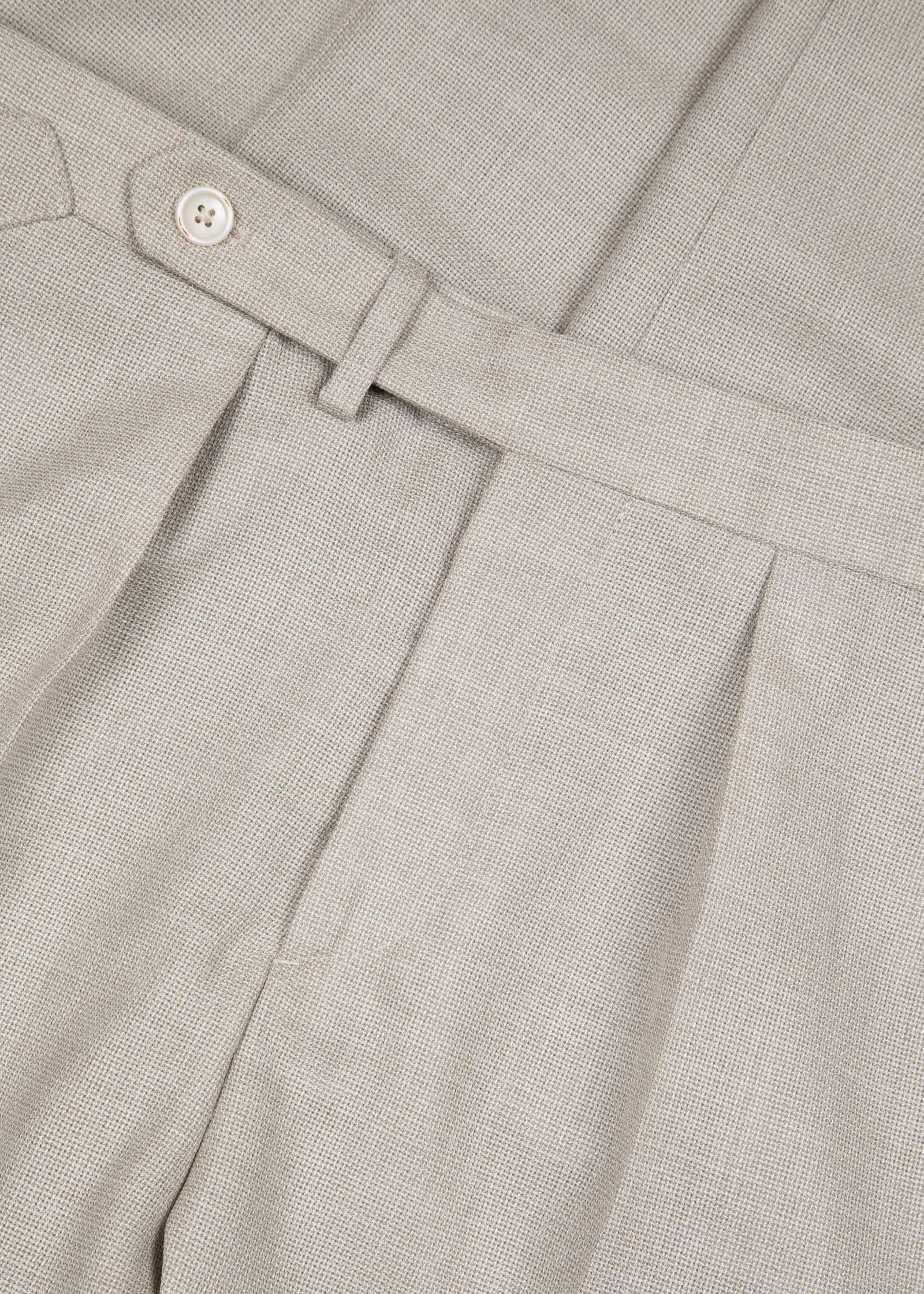 Hopsack Trouser, Pleated, Sand - Image 4