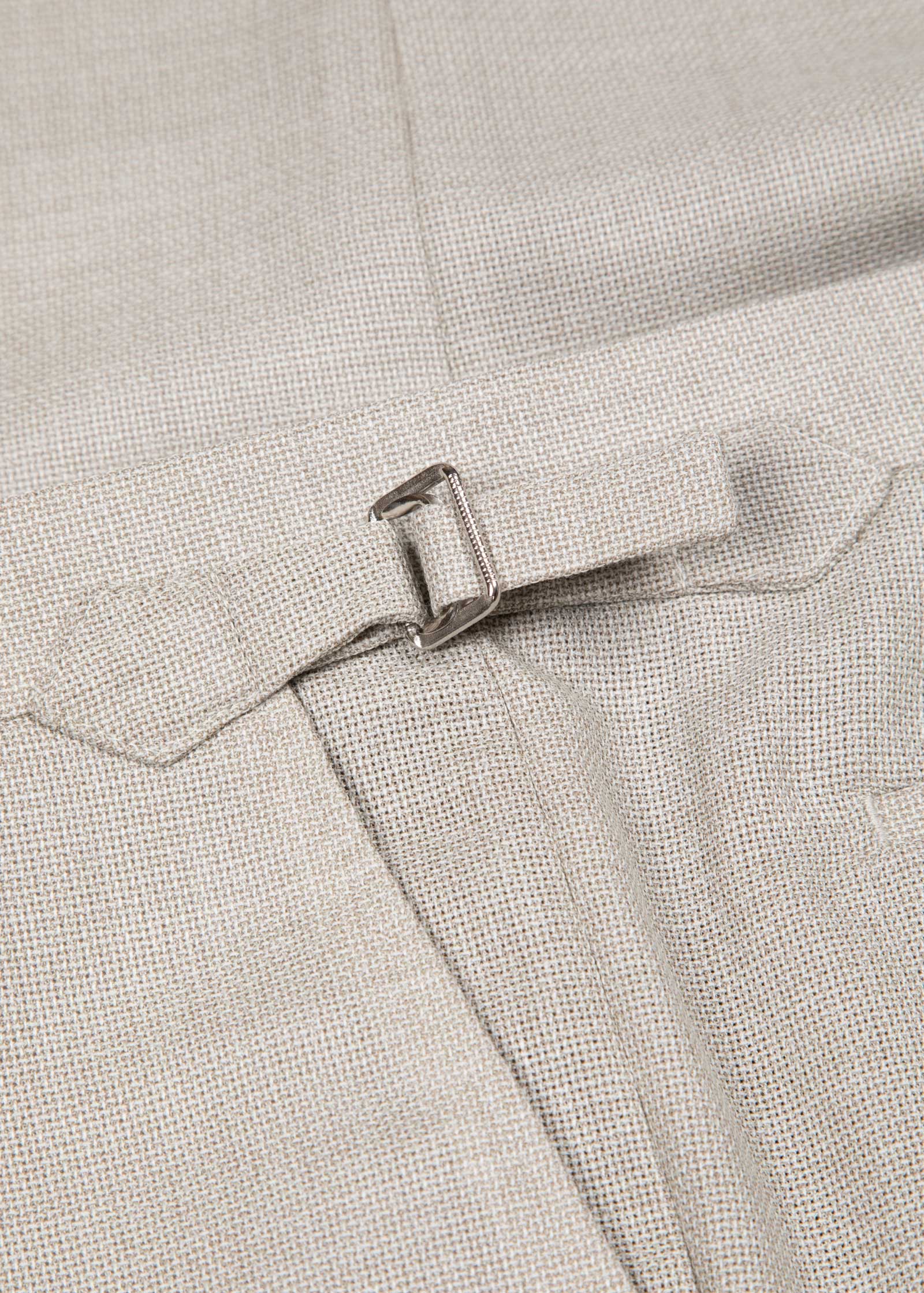 Hopsack Trouser, Pleated, Sand - Image 6