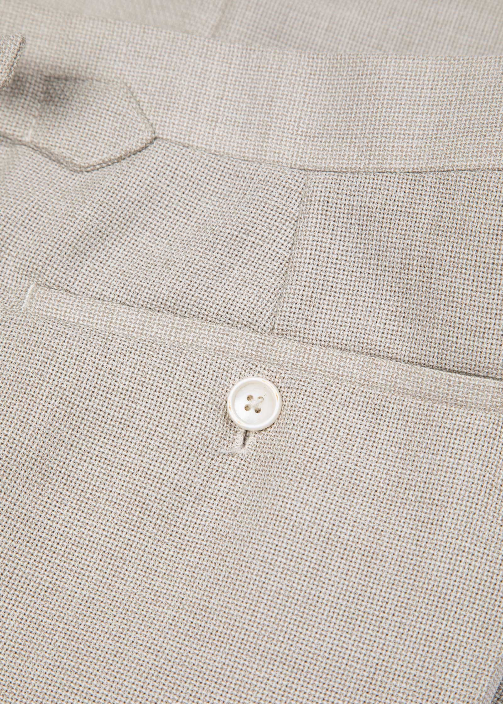 Hopsack Trouser, Pleated, Sand - Image 7
