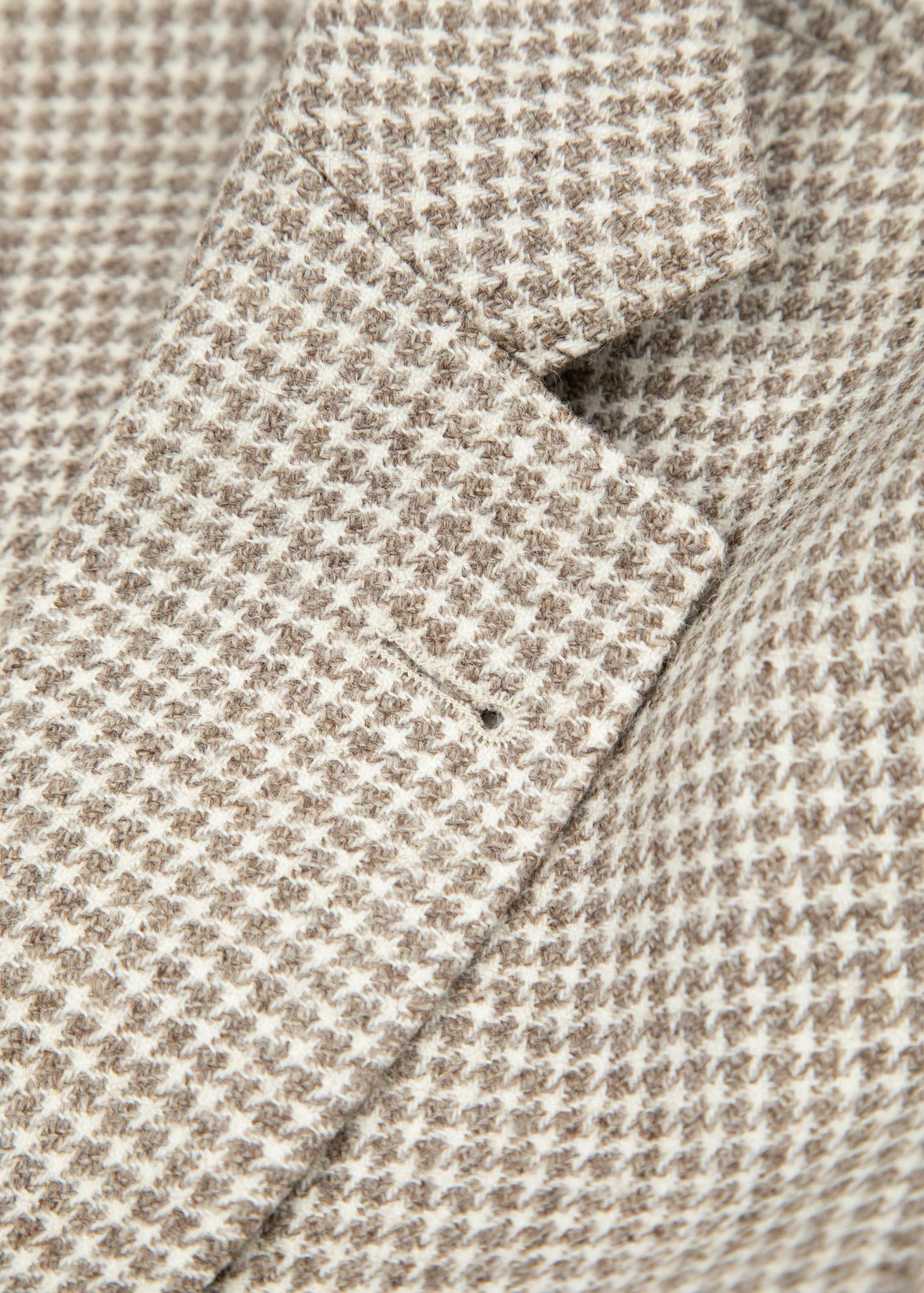 Houndstooth Blazer, Unstructured, Camel - Image 6
