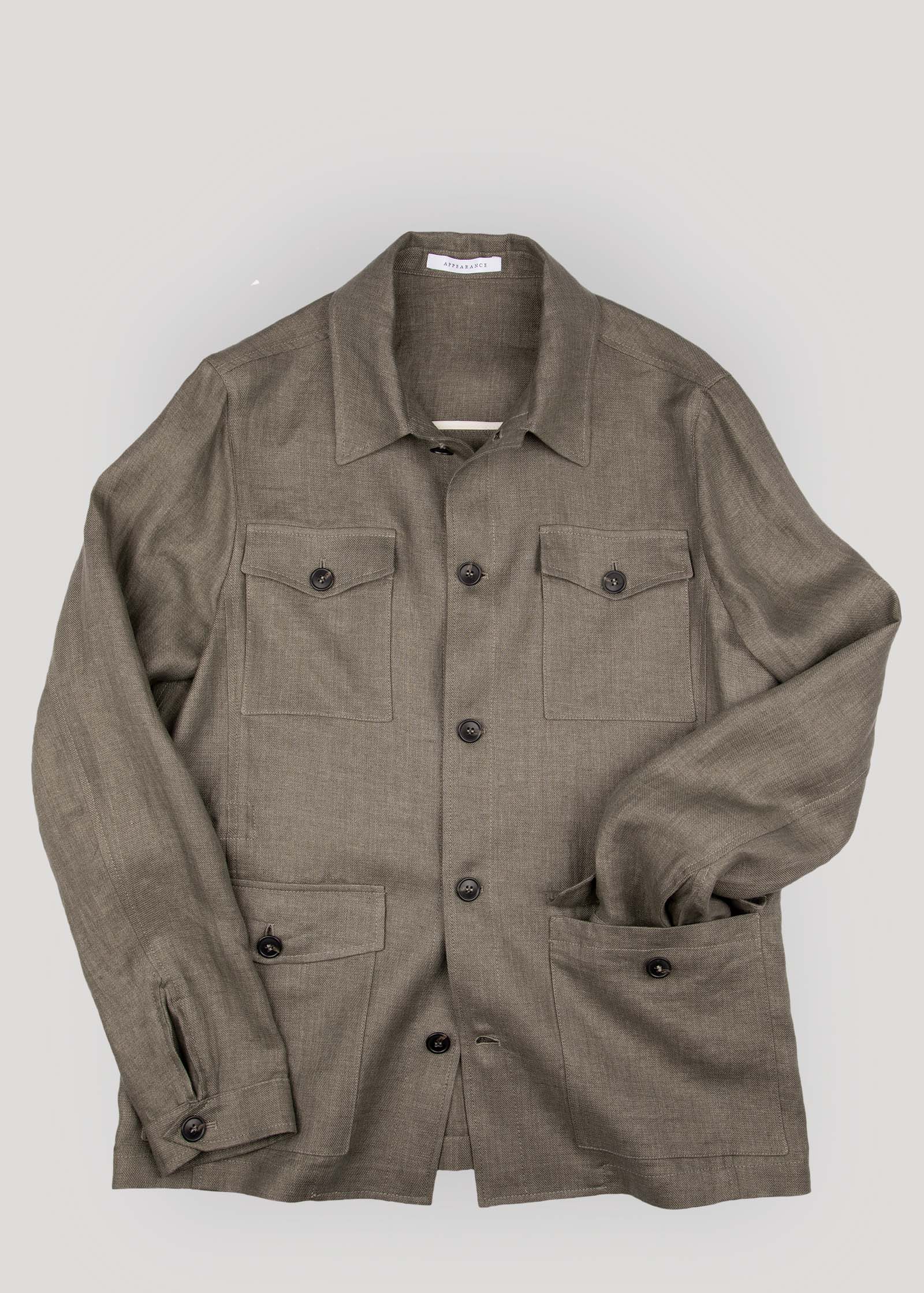 Linen Safari Jacket, Olive Green - Image 7