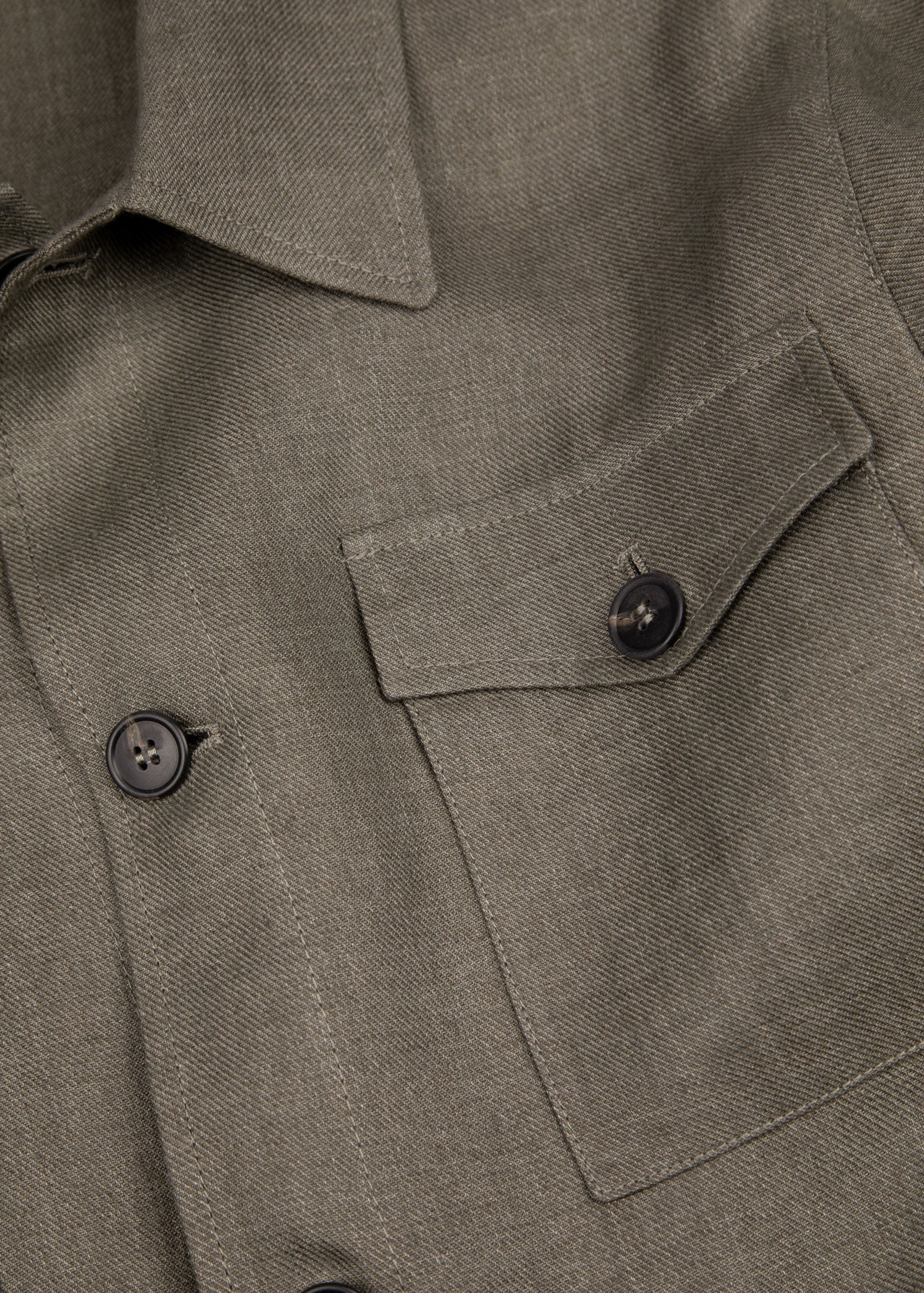 Linen Safari Jacket, Olive Green - Image 8
