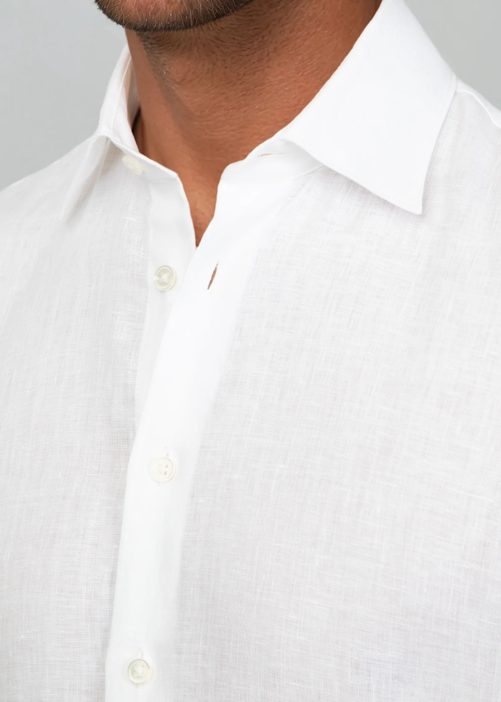 Linen Shirt, Pure White - Image 6