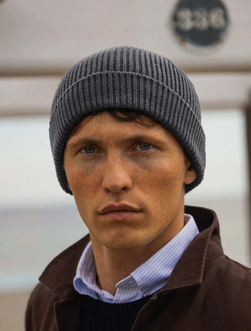 Merino Beanie, Mid Grey - Image 3