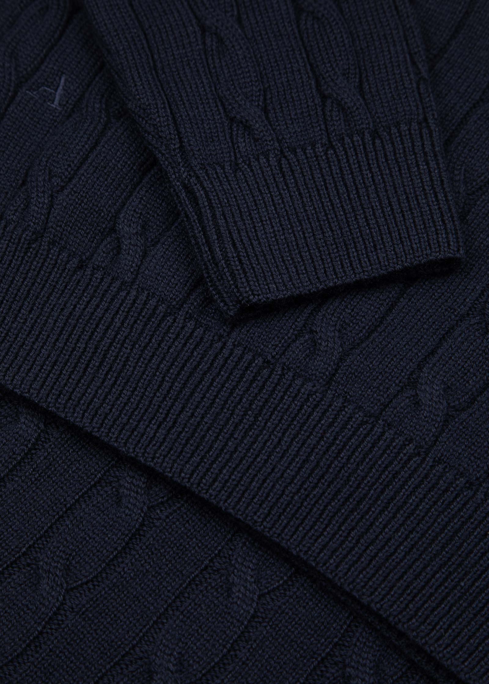 Merino Cable Knit, Dark Navy - Image 6