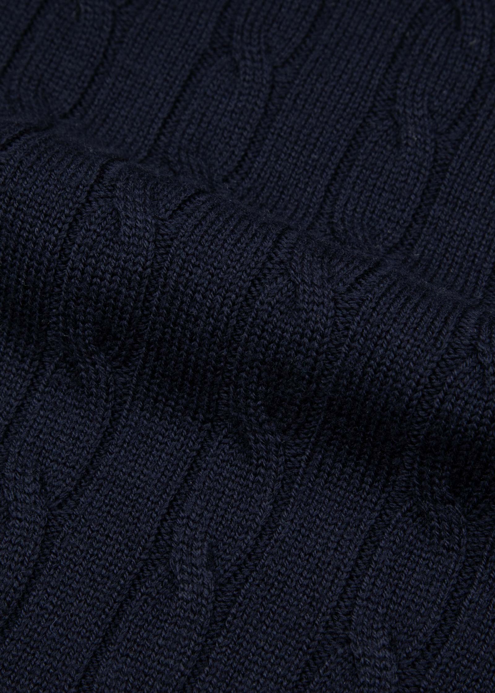 Merino Cable Knit, Dark Navy - Image 7