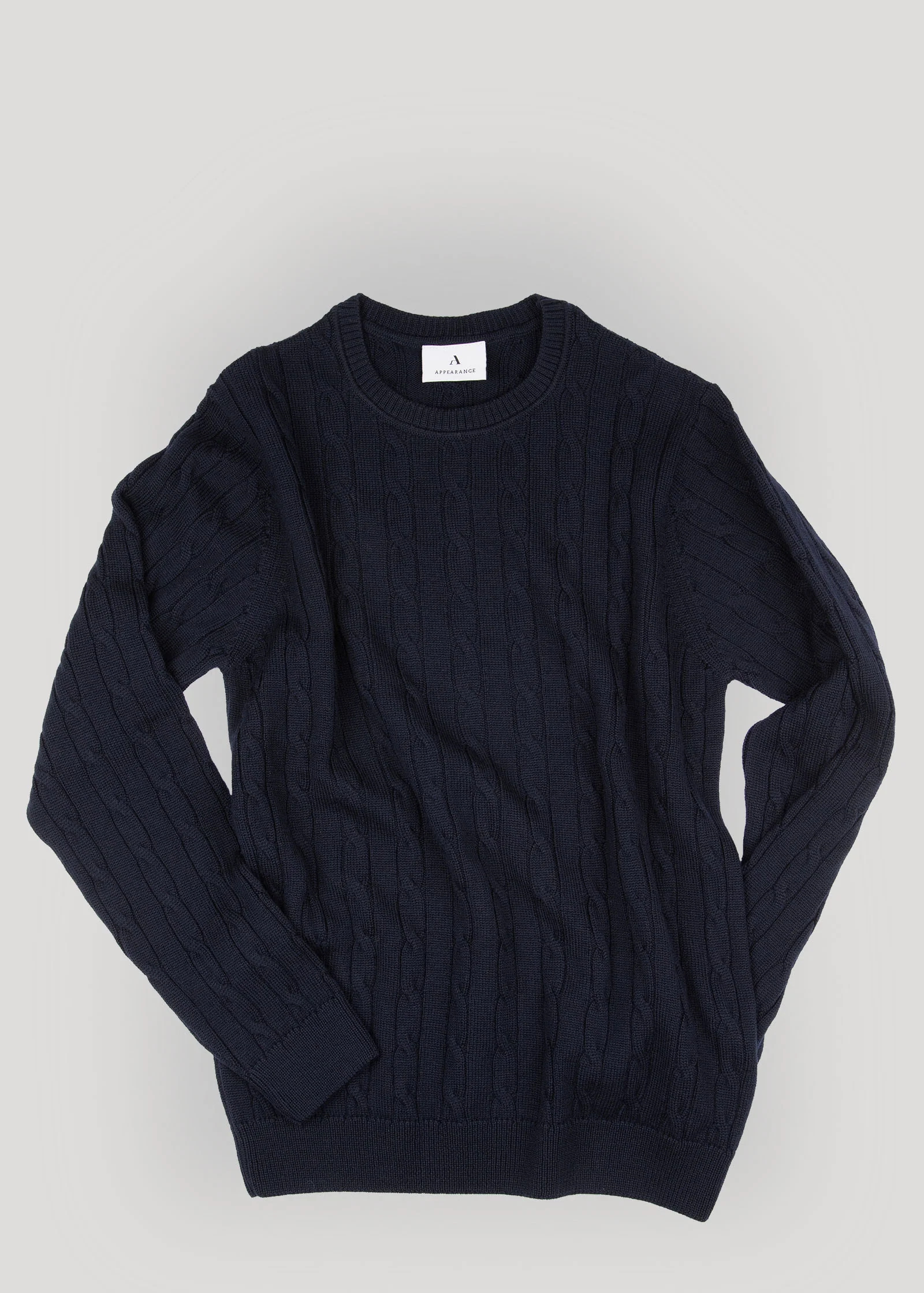Merino Cable Knit, Dark Navy - Image 8