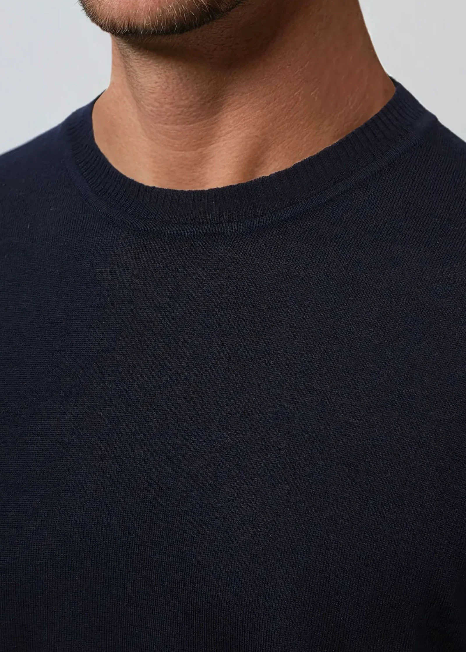 Merino Pullover, Dark Navy - Image 3