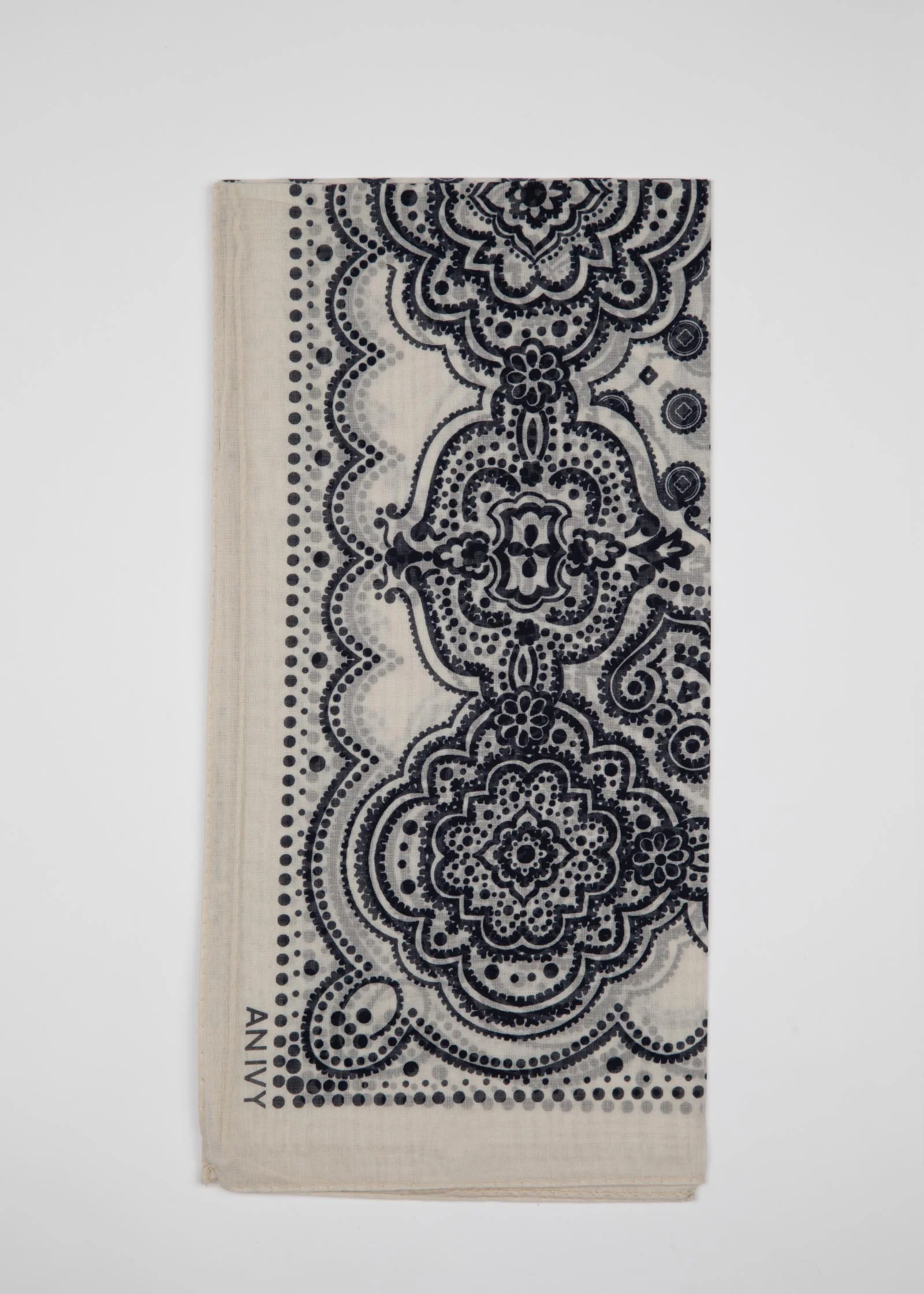 Off White Flower Medallion Bandana - Image 3