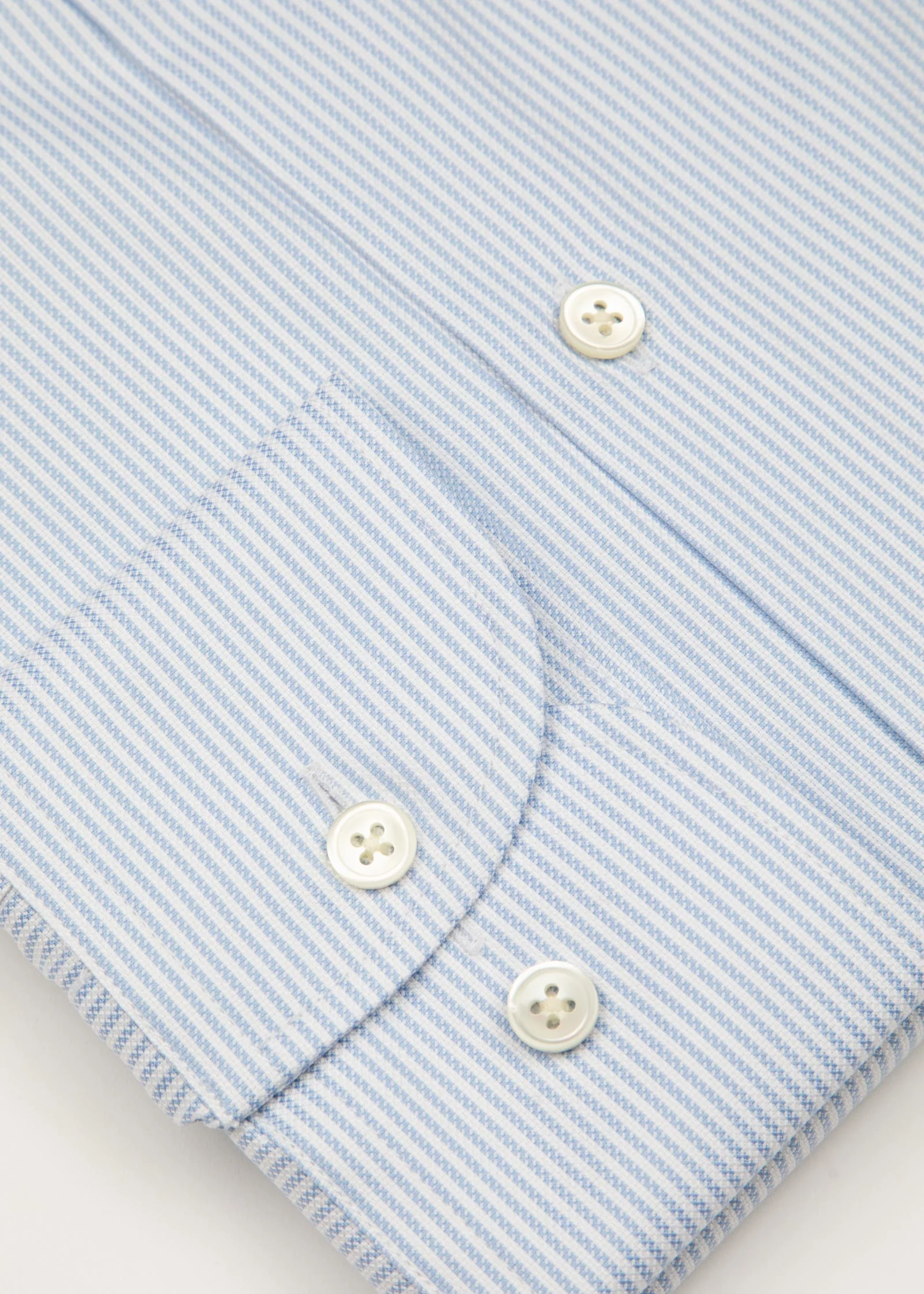 Royal Oxford Shirt, Thin Blue White Striped - Image 6