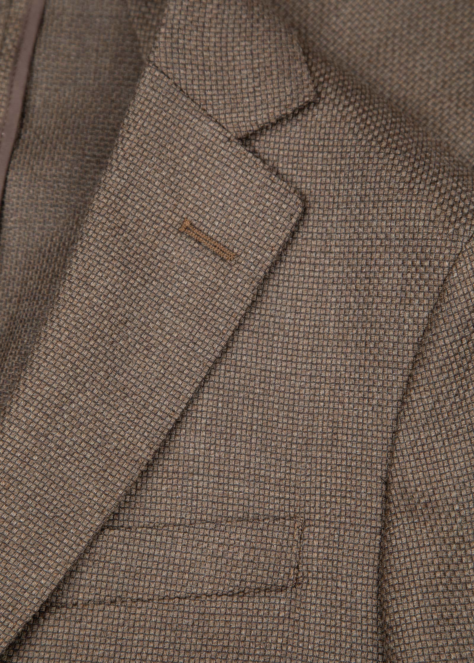 Soft Hopsack Blazer, Unstructured, Mid Brown - Image 7