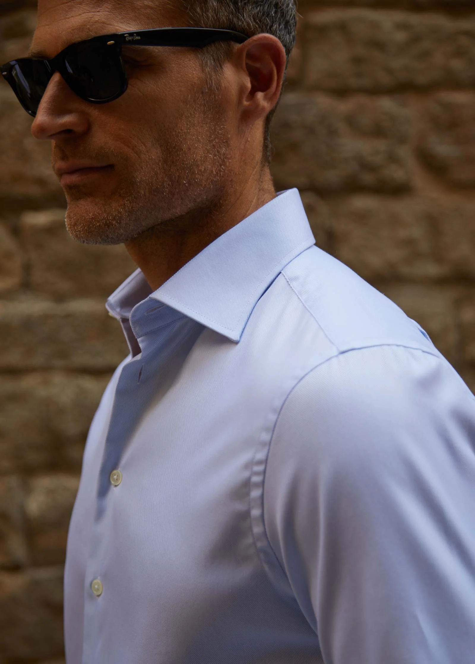 Twill Shirt, Pale Blue Deep Twill - Image 10