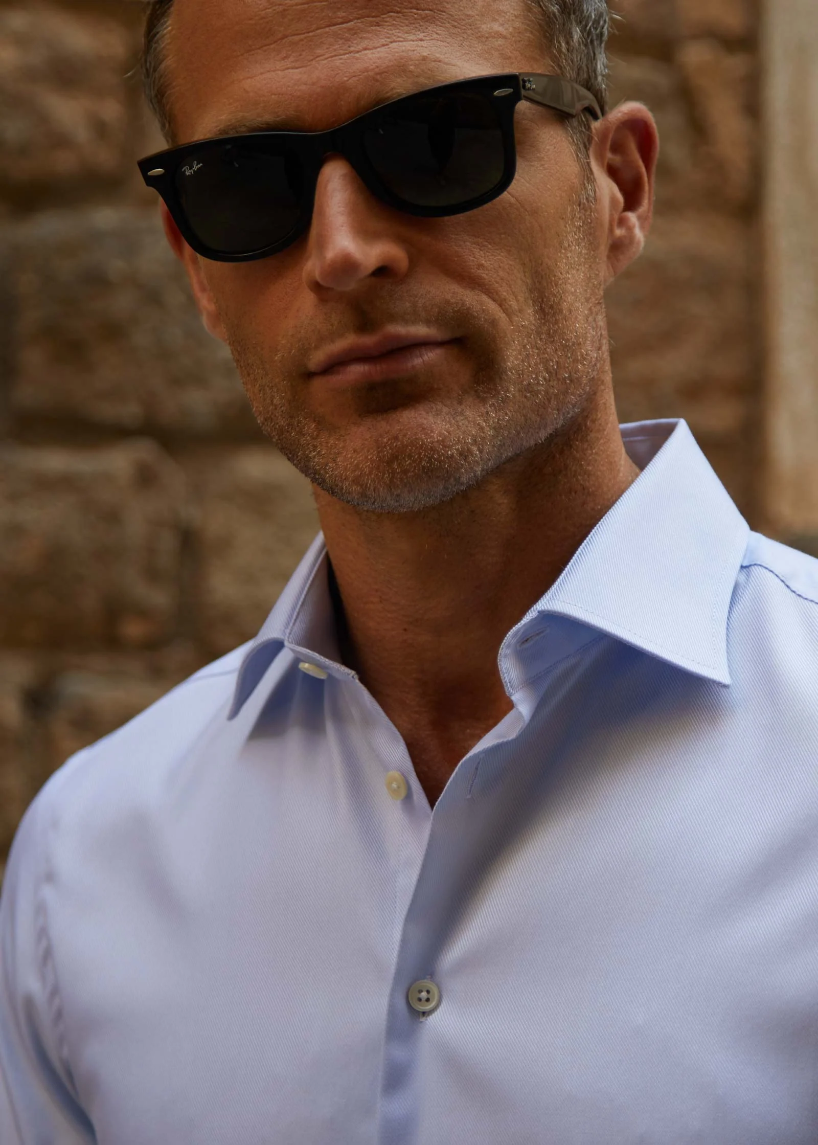 Twill Shirt, Pale Blue Deep Twill - Image 5