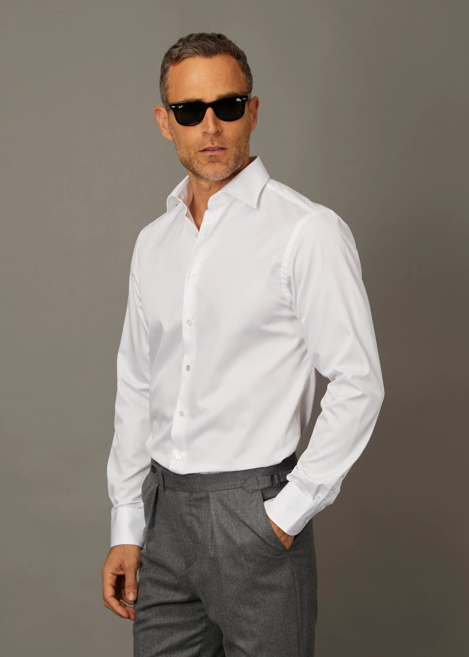 Twill Shirt, Pure White - Image 3